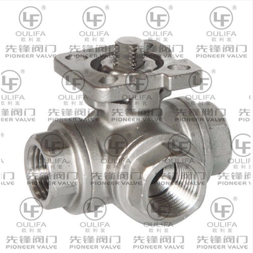 Valvola a sfera a 3 vie filettata con piattaforma alta facile da usare